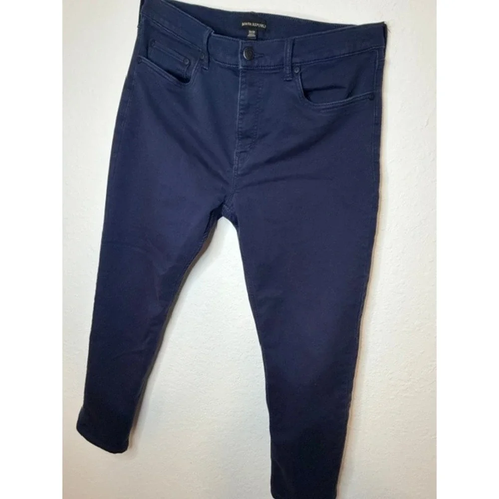 Banana Republic Mens Traveler Pants Navy Blue Slim Fit Chino 5-Pocket 36x30